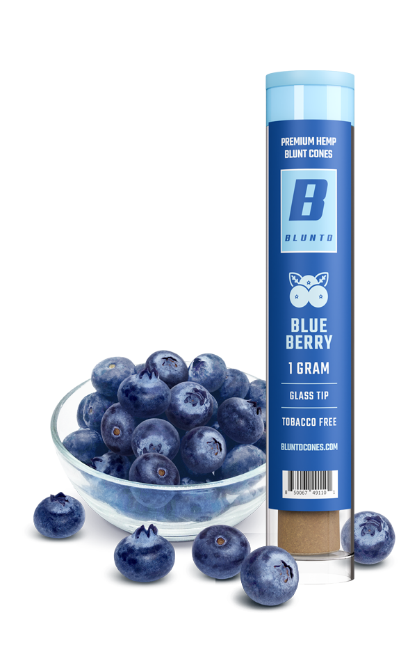 Bluntd Blueberry Flavored Glass Tip Blunt Cone 1g